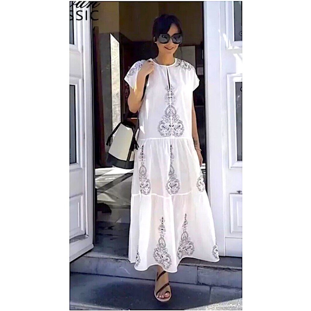 FINAL CALL! Zara White Cotton Maxi Dress - NWT, size XS (fits to M)